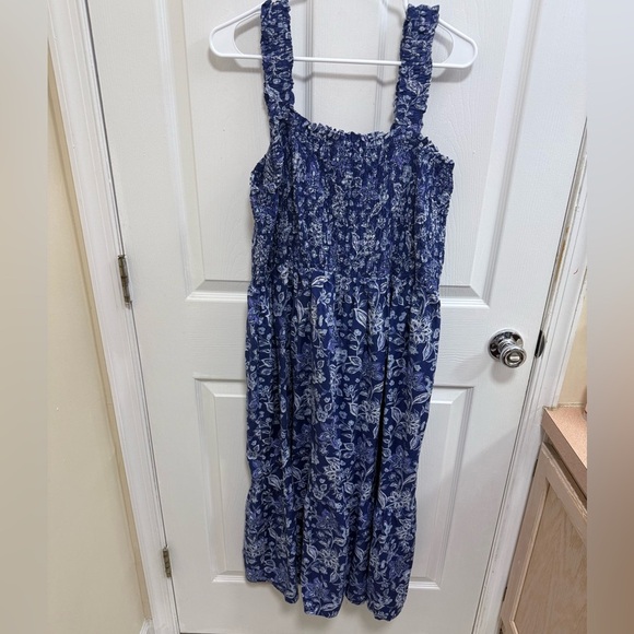 Floral Blue Maxi Dress, Size XL - Picture 3 of 3
